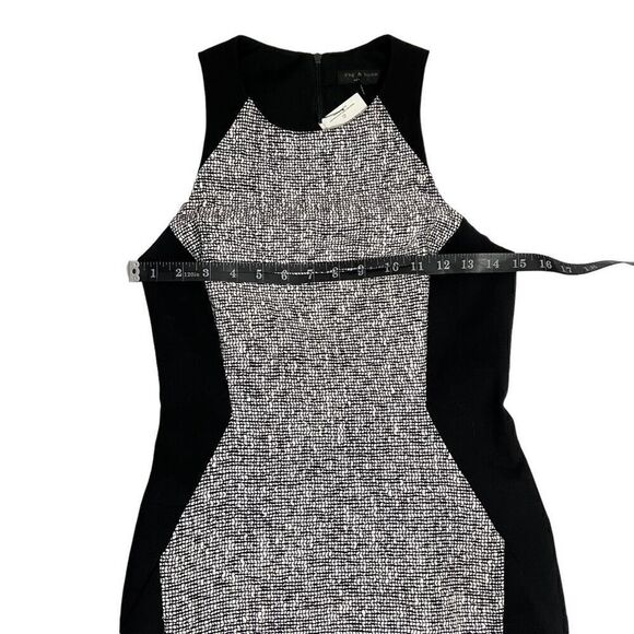 Rag & Bone XSmall Women's White & Black Weave Pattern Bodycon Sheath Dress* - Picture 10 of 11
